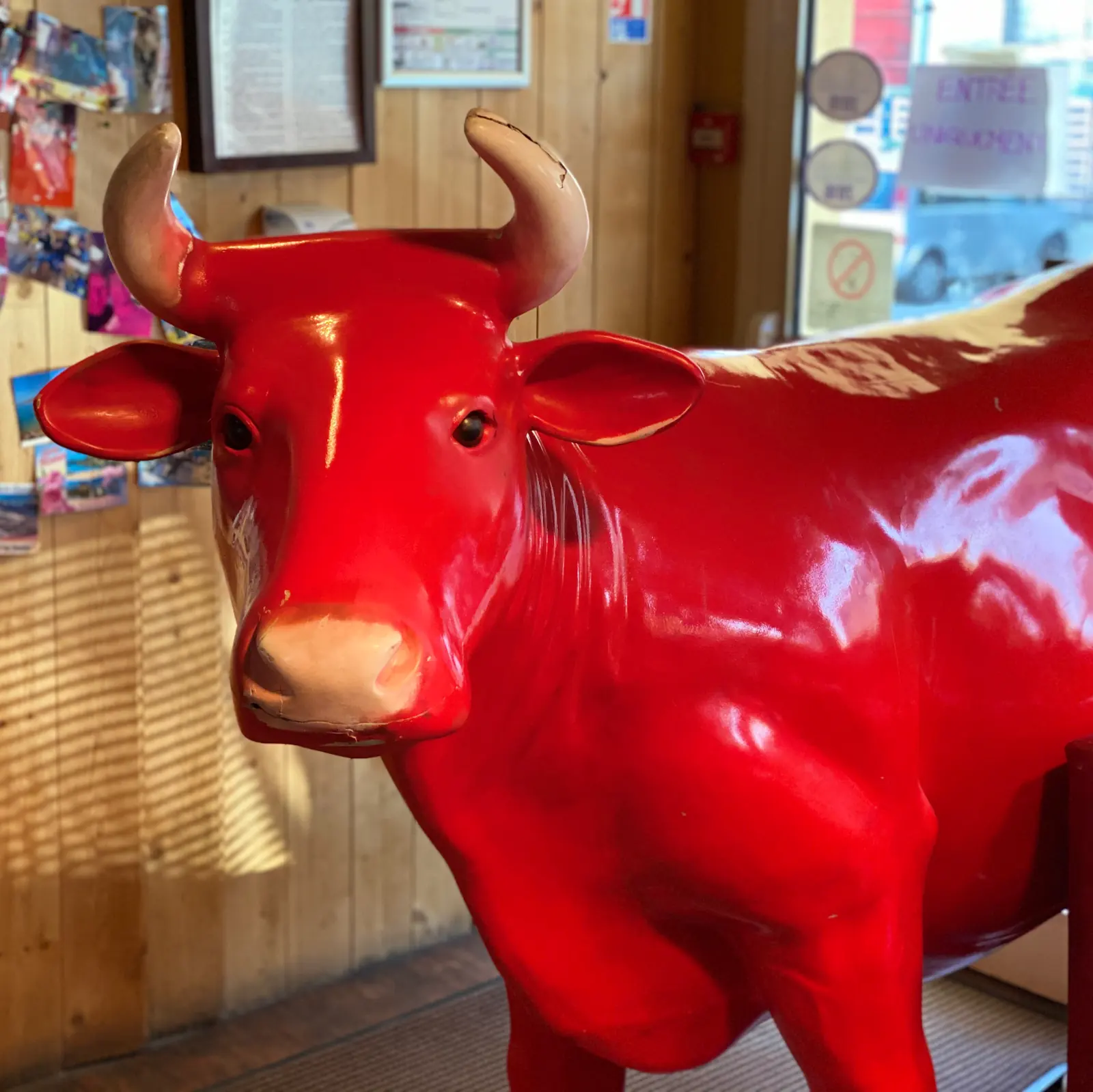 La vache rouge, mascotte de la maison